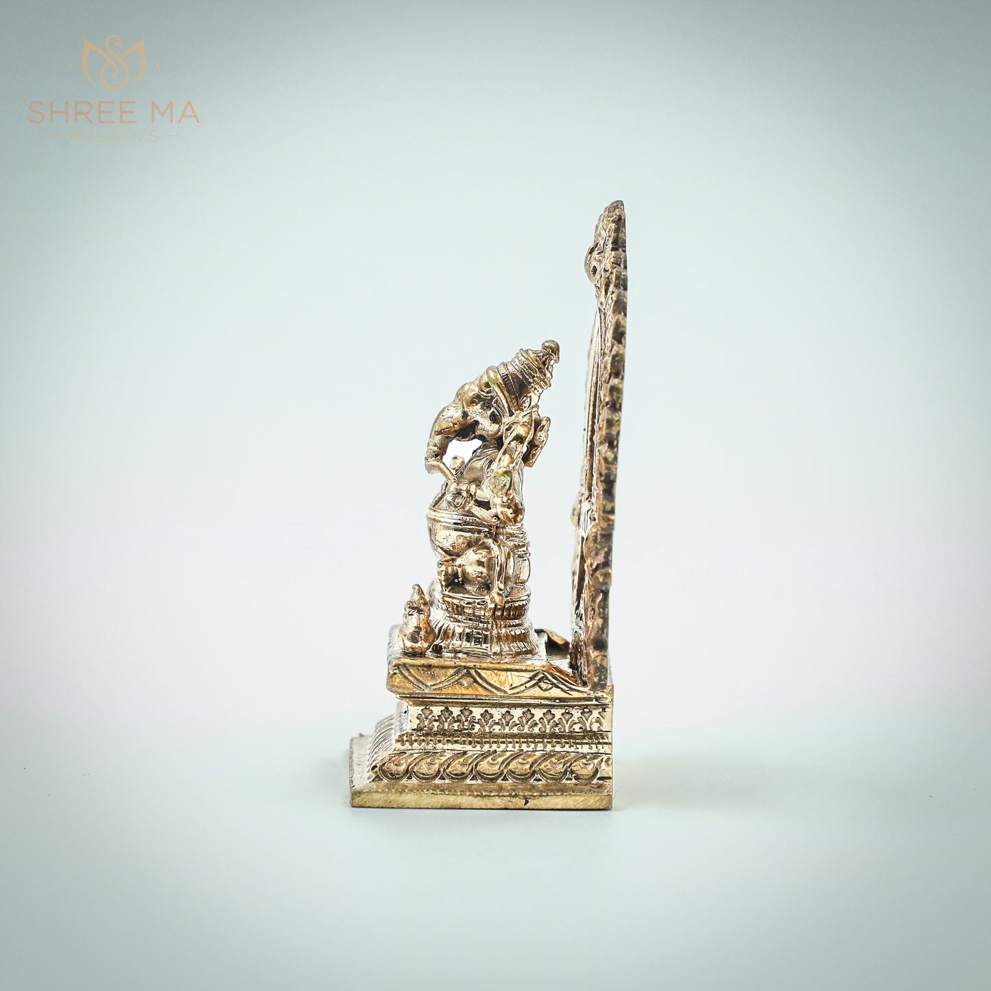 Ganesh with arch 3" inches Panchalogam bronze Idol