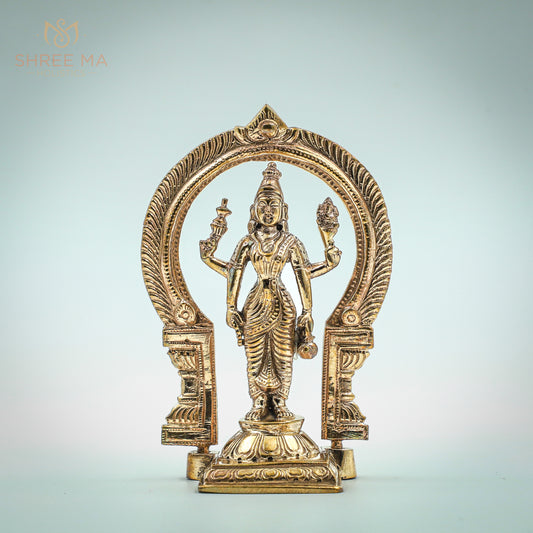 Kasi Visalakshi 5" inch Panchalogam bronze idol