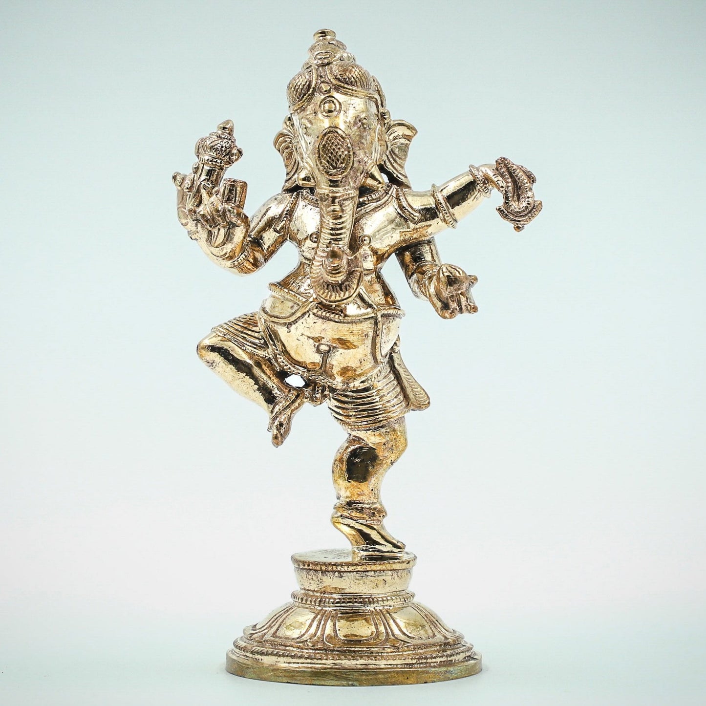 Dancing Ganesh 4.5" inches panchalogam Bronze Idol