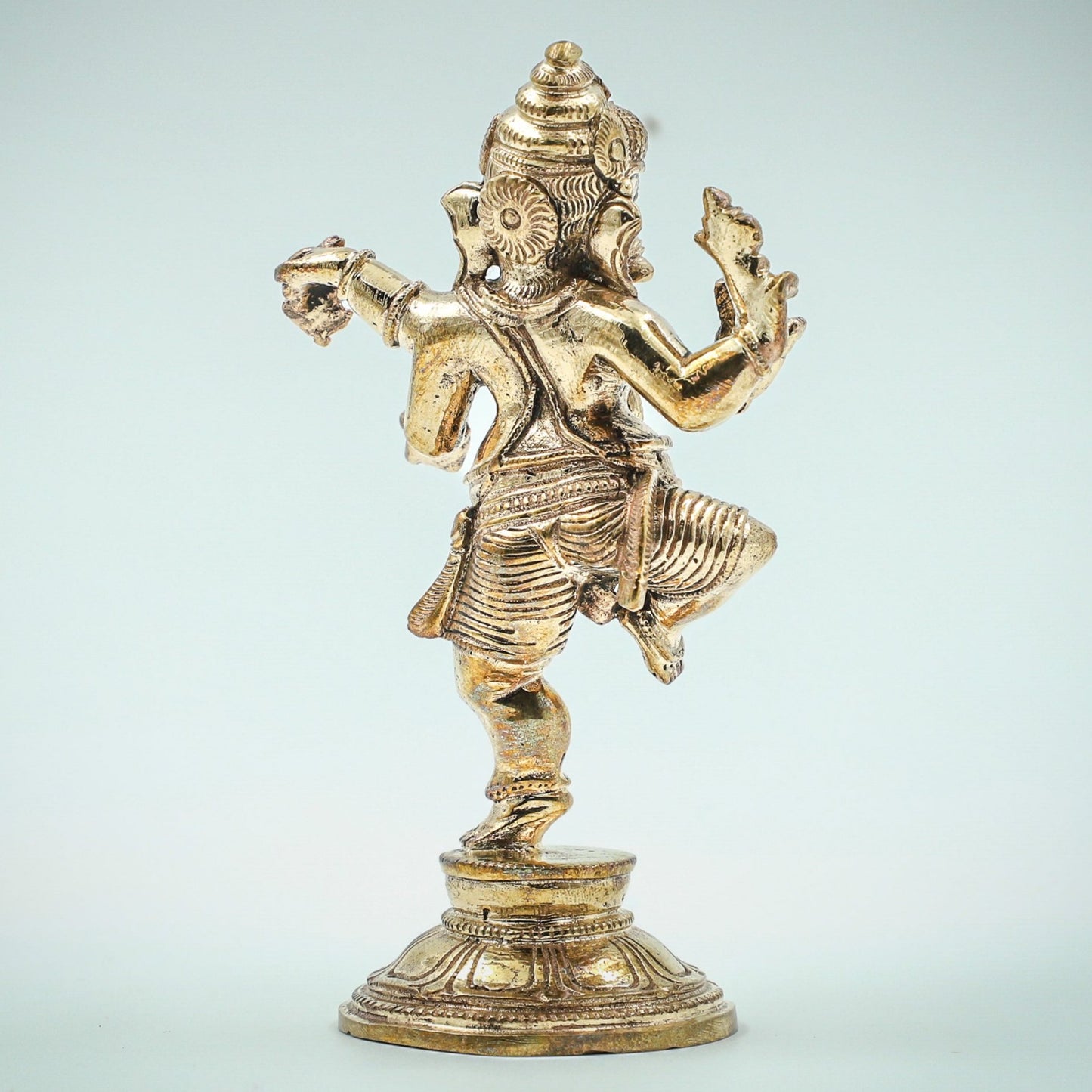 Dancing Ganesh 4.5" inches panchalogam Bronze Idol