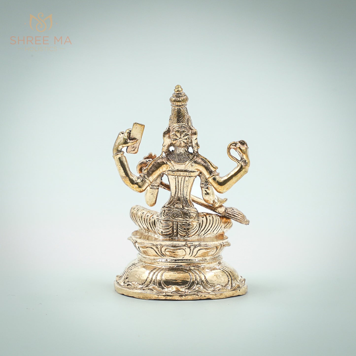 Saraswati 4" inches Panchalogam bronze idol