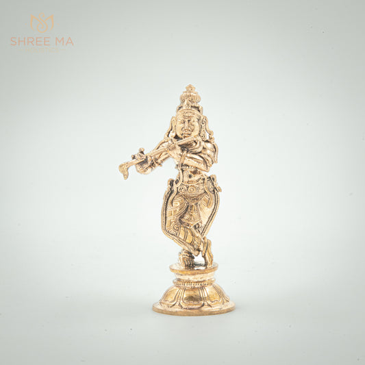 Krishna 4" inches panchalogam bronze idol