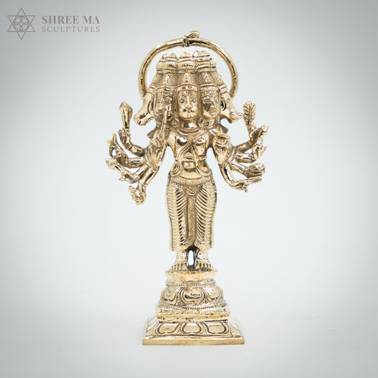 Panchamukhi Hanuman 6" | Handmade | Madhuchista-Vidhana (Lost-Wax casting) | Panchaloha Bronze from Swamimalai