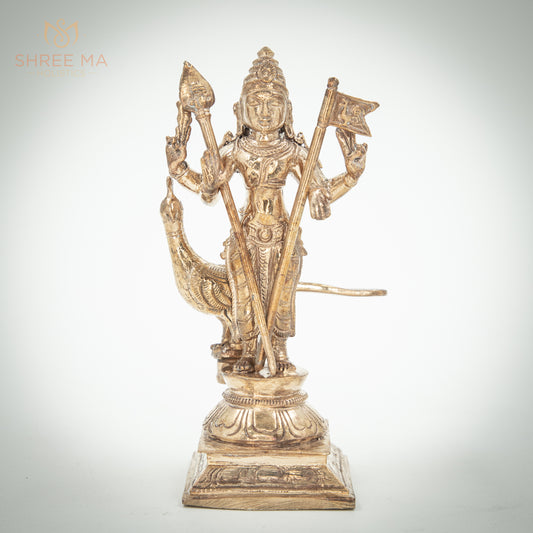 Subramanyar 5" | Handmade | Madhuchista-Vidhana (Lost-Wax casting) | Panchaloha Bronze from Swamimalai