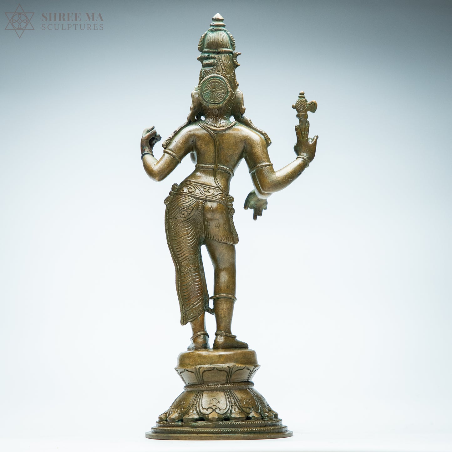 Ardhanarishwara 12" Panchaloha Bronze Statue – Antique Finish, Handmade in Swamimalai, Lost-Wax Casting (Madhuchista-Vidhana)