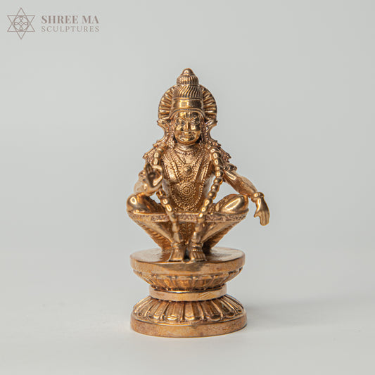 Ayyappan Swamy 3" inches Panchaloha bronze idol